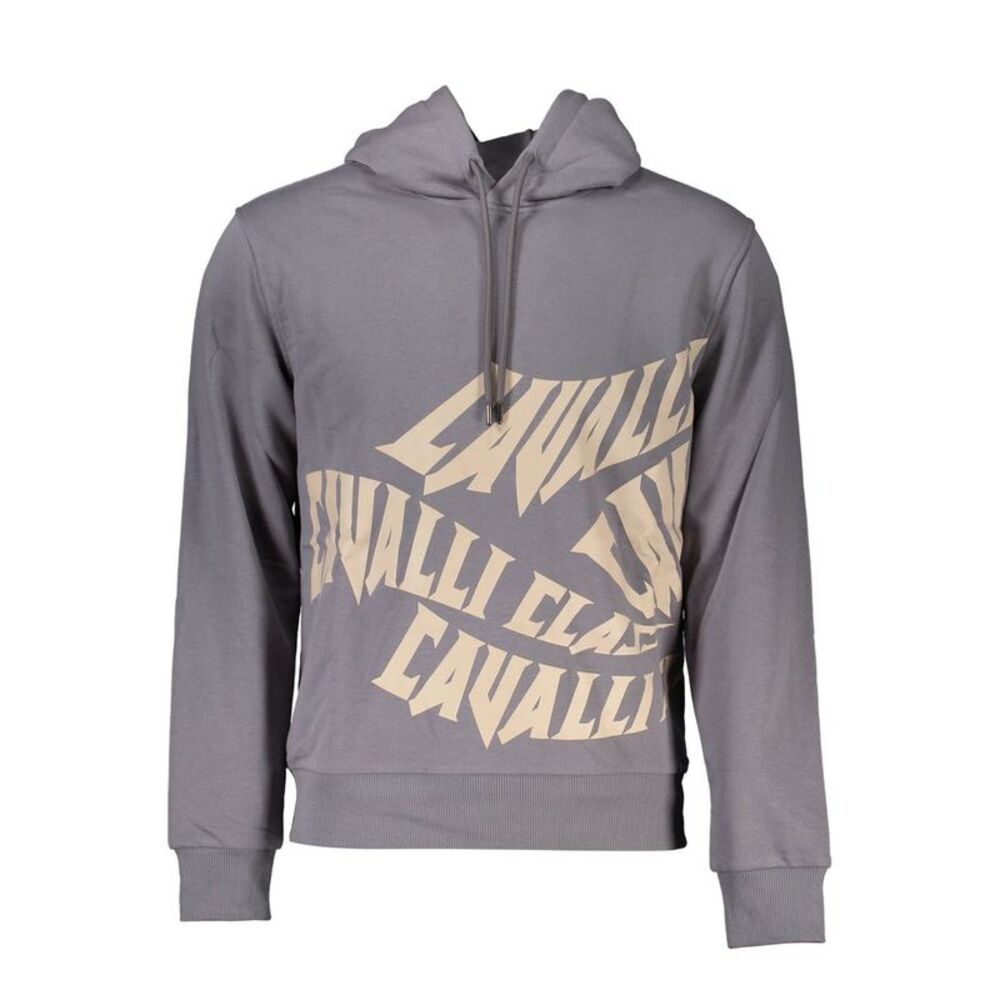 Cavalli Class Gray Cotton Men Men's Sweater